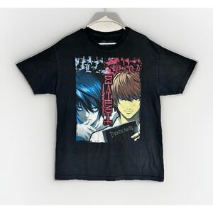 Death Note Shirt Anime Manga Light Yagami Graphic Tee 00s Y2K Shonen Jump Sz L
